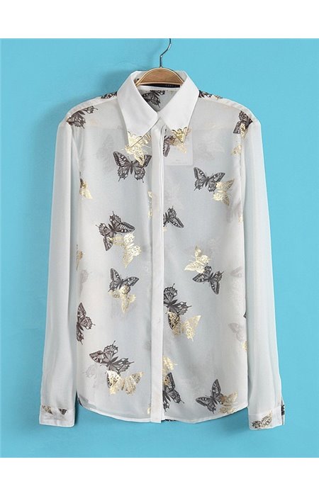 Marškiniai su drugeliais
